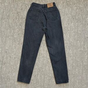 Vintage Calvin Klein 90’s Jeans High Rise Tapered Straight Leg Faded Black